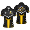 Maxcorners Personalized Billiard 8 Ball & 9 Ball Pool Polo, 1/4 Zip For Men Custom Team Billiard Jersey|Yellow LM3006