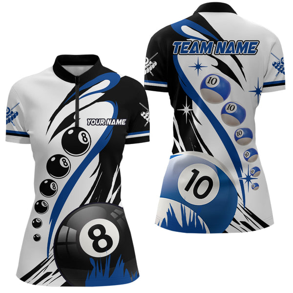 Maxcorners Personalized Billiard 8 Ball & 10 Ball Pool Billiard Shirts For Men Custom Billiard Team Jerseys