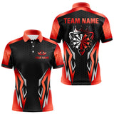 Maxcorners Black And Red Crown Darts Shirt For Men Custom Darts Jerseys Team Polo & Quarter Zip Uniform  LM0607