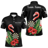 Maxcorners Personalized Tropical Flamingo Darts Shirt For Men, Funny Darts Jerseys Custom Darts Gifts LM0607