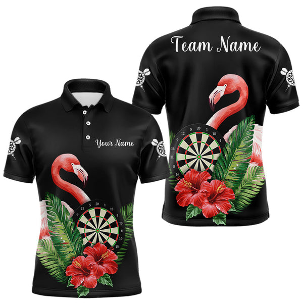 Maxcorners Personalized Tropical Flamingo Darts Shirt For Men, Funny Darts Jerseys Custom Darts Gifts LM0607