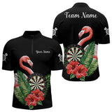 Maxcorners Personalized Tropical Flamingo Darts Shirt For Men, Funny Darts Jerseys Custom Darts Gifts LM0607