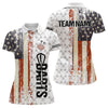 Maxcorners Grunge Retro US Flag Custom Dart Shirt With Pocket For Men Team Dart Jersey LM263