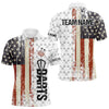 Maxcorners Grunge Retro US Flag Custom Dart Shirt With Pocket For Men Team Dart Jersey LM263