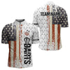 Maxcorners Grunge Retro US Flag Custom Dart Shirt With Pocket For Men Team Dart Jersey LM263
