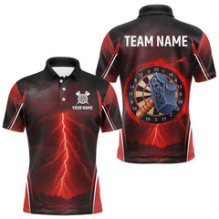 Maxcorners Lightning Dartboard Custom Funny Polo Shirt For Men - Darts Team Jersey TU0807