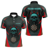 Maxcorners Spartan Skull Style Warrior Men's Darts Team Shirt - Personalized Name For Players LM1506