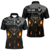 Maxcorners The Grim With Flaming Torch Dartboard Men's Darts Shirt - Custom Name For Players LM2206
