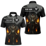 Maxcorners The Grim With Flaming Torch Dartboard Men's Darts Shirt - Custom Name For Players LM2206