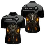 Maxcorners The Grim With Flaming Torch Dartboard Men's Darts Shirt - Custom Name For Players LM2206