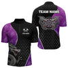 Maxcorners Grey Dragons Purple & Black Dartboard Darts Shirt For Men - Custom Darts Uniform LM2206