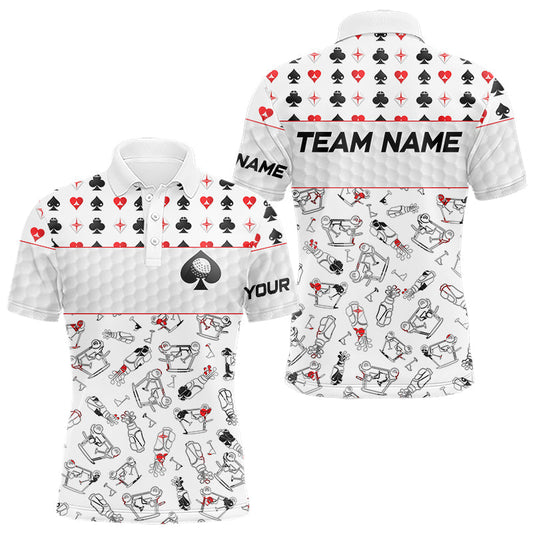 Poker Mens Golf Polo Shirt Personalized Name Funny Golf Top For Team Golfer Gift For Men LM1203