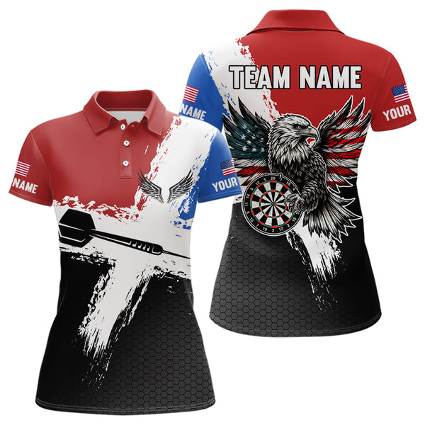 Maxcorners Personalized US Flag Eagle Custom Patriotic Dart Shirts For Men, Custom Dart Jerseys LM233
