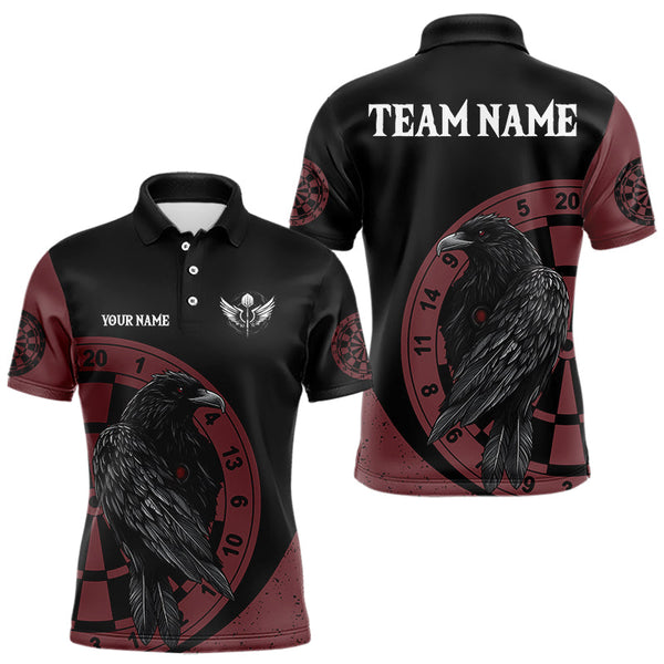 Maxcorners Personalized Black Raven Celtic Tribal Polynesian Dart Shirts For Men, Custom Dart Jerseys LM233