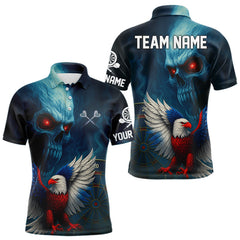Maxcorners Custom Men Darts Shirt Personalized Smoke Skull Eagle Dartboard Dart Team Jerseys MT2108