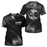 Maxcorners Custom Men Pickleball T-Shirt Personalized Pickleball Paddle For Silver Pickleball Lovers MT2108