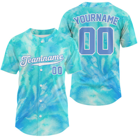 Maxcorners Blue Baseball Jerseys For Men Custom Colorful Funny Baseball Shirt, Youth Baseball Jersey LM2608