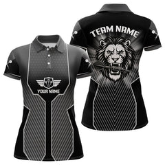 Maxcorners Dart Arrow & Lion Head Black Darts Shirt For Men - Custom Team & Player Name LM1625