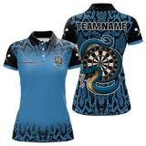 Maxcorners Navy Snake & Reptile Skin With Striking Dartboard Darts Shirt For Men - Custom Name LM1625