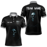 Maxcorners Haunting Black Skulls Reaper Darts Team Shirt For Men - Custom Team & Player Name LM1625