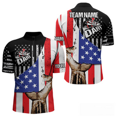 Maxcorners American Flag Dart Boards Dart Shirts For Men, Custom Dart Jerseys  LM014