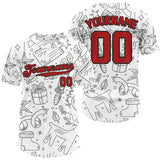 Maxcorners Personalized White Christmas Baseball Jersey For Men Funny Xmas Youth Baseball Jersey LM0409