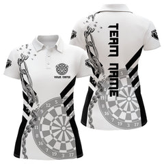 Maxcorners Silver Chains White And Black Dartboards Dart Shirts For Men, Dart Team Jerseys