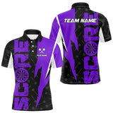 Maxcorners Purple Score Dartboard Grunge Darts Shirt For Men - Custom Name & Team Jersey LM3006