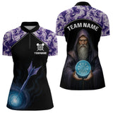 Maxcorners Mystic Sorcerer Dartboard Men's Magical Darts Shirt - Custom Name For Darts Jersey MT1706
