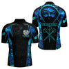 Maxcorners Blue And Black Strike Ninja Men's Funny Darts Team Shirt - Custom Name For Players LM2206