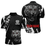Maxcorners Dark Lion Dartboard Men's Darts Polo Shirt - Custom Name For Players  LM1307