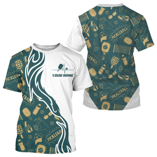 Maxcorners Pickleball Ball & Paddles Mens Pickleball League Jersey Custom Yellow Green Pickleball Team Shirts LM1904