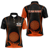 Maxcorners Orange Water Lightning Dartboard & Fish Darts Shirt For Men - Custom Name & Team LM3006