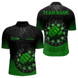 Maxcorners Dynamic Verdant Fist Artwork Darts Shirt For Men - Custom Team Name - Darts Jersey LM1625