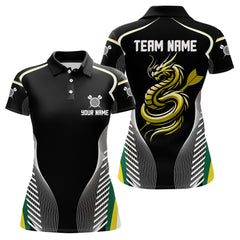 Maxcorners Custom Dragon With Dart Arrows Polo & 1/4 Zip Shirts For Men, Dart Team Jerseys