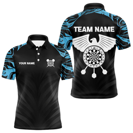 Maxcorners Blue Splash Color Eagle Dartboard Darts Shirt For Women - Custom Team & Player Name LM1625