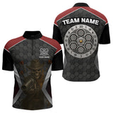 Maxcorners Skull Sheriff Shoots Darts Arrow Darts Shirt For Men - Customizable Name & Team LM0706