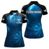 Maxcorners Galaxy-Themed Darts In Space Men's Darts Shirt - Custom Name For Dart Players MT1006