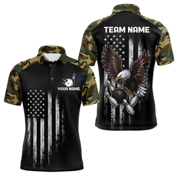 Maxcorners Patriotic USA Flag Darts Polo 1/4-Zip Shirt For Women Custom Green Military Camouflage Darts Team Jersey LM2709