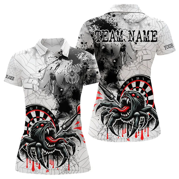 Maxcorners Personalized Dripping Black And Red Spider Dart Shirts For Men, Custom Dart Jerseys LM233