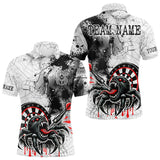 Maxcorners Personalized Dripping Black And Red Spider Dart Shirts For Men, Custom Dart Jerseys LM233