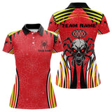 Maxcorners Personalized Black And Red Spider Dart Shirts For Men, Custom Dart Team Jerseys