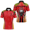 Maxcorners Personalized Black And Red Spider Dart Shirts For Men, Custom Dart Team Jerseys