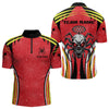 Maxcorners Personalized Black And Red Spider Dart Shirts For Men, Custom Dart Team Jerseys
