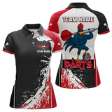 Maxcorners Fiery Rooster Fury Dart Arrow Men's Funny Darts Shirt - Custom Name For Darts Jersey MT1706