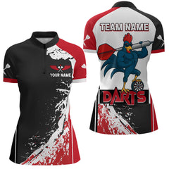 Maxcorners Fiery Rooster Fury Dart Arrow Men's Funny Darts Shirt - Custom Name For Darts Jersey MT1706