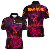 Maxcorners Purple Neon Eagle Dartboard Custom Darts Polo Shirt For Men - Darts Team Jersey LM1307