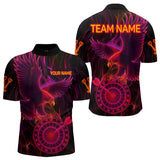 Maxcorners Purple Neon Eagle Dartboard Custom Darts Polo Shirt For Men - Darts Team Jersey LM1307