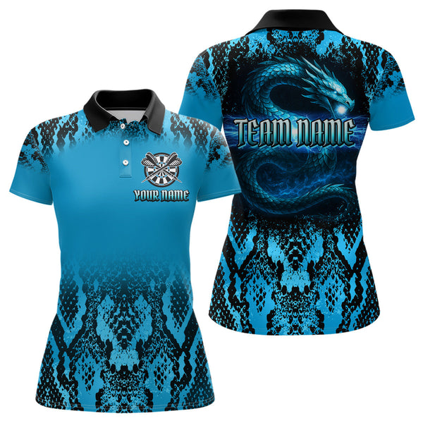 Maxcorners Lightning Navy Cobra & Snake-Skin Darts Shirt For Men - Custom Dart Player Jerse LM2206