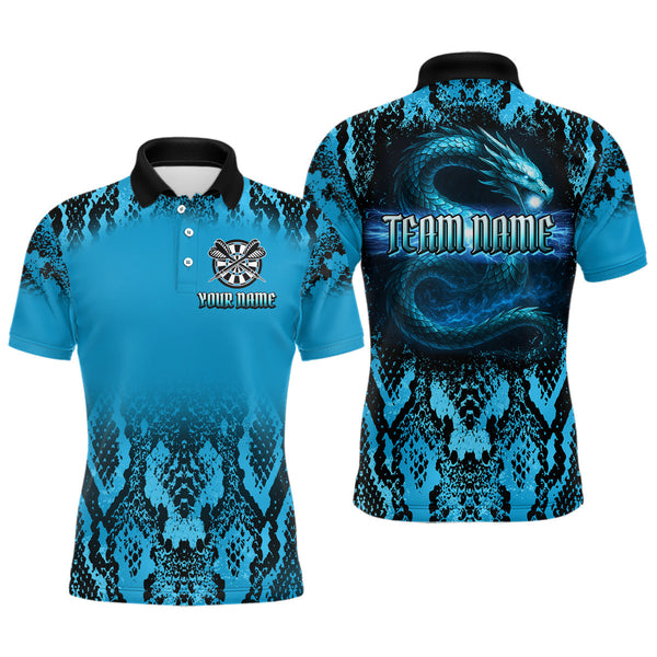 Maxcorners Lightning Navy Cobra & Snake-Skin Darts Shirt For Men - Custom Dart Player Jerse LM2206